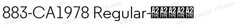 883-CA1978 Regular字体转换